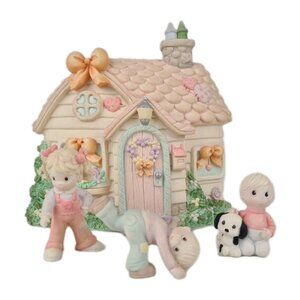 🚨 Precious Moments 1994 The Girl Next Door 4 Piece Set 0551A Figurines Vintage
